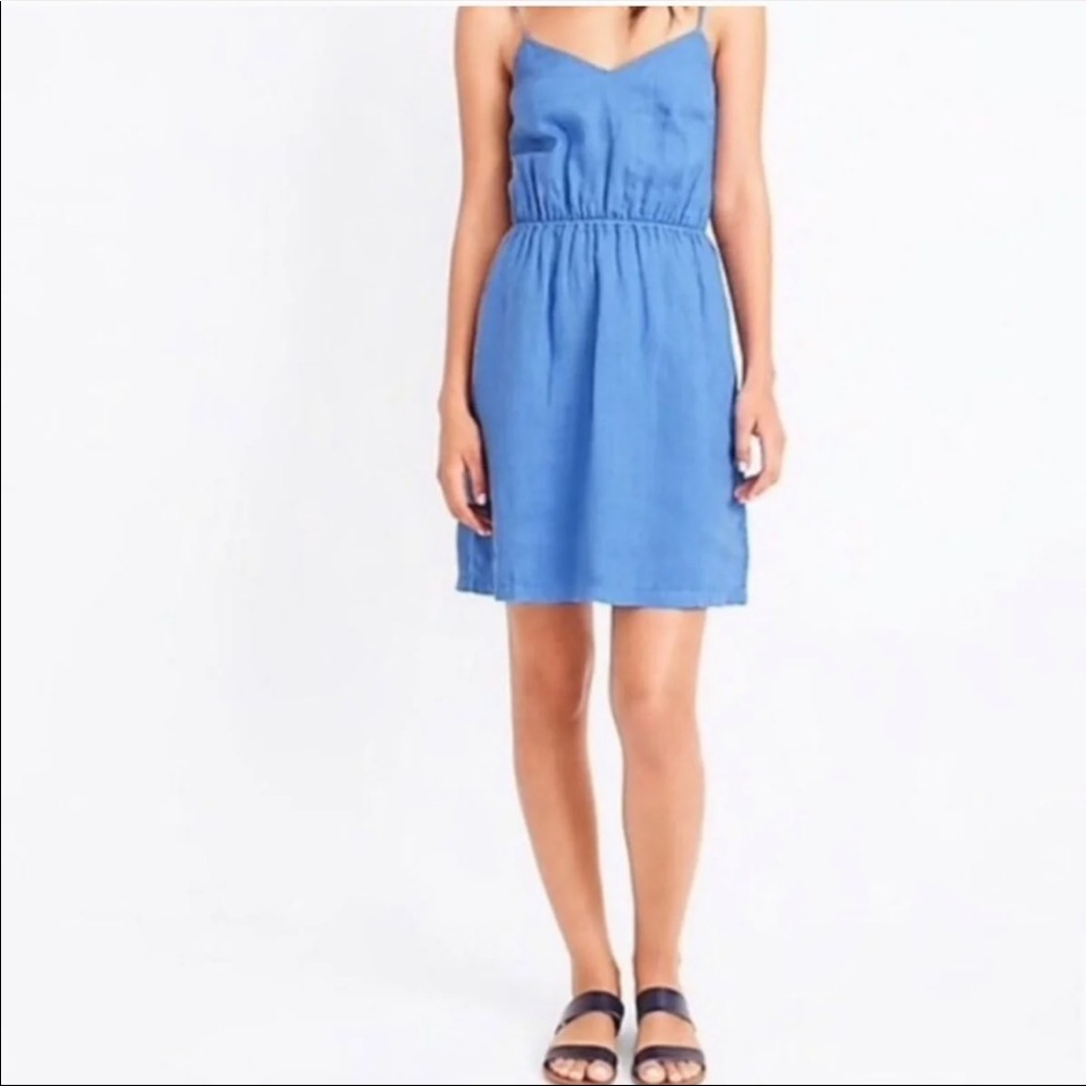 Periwinkle J Crew linen dress
